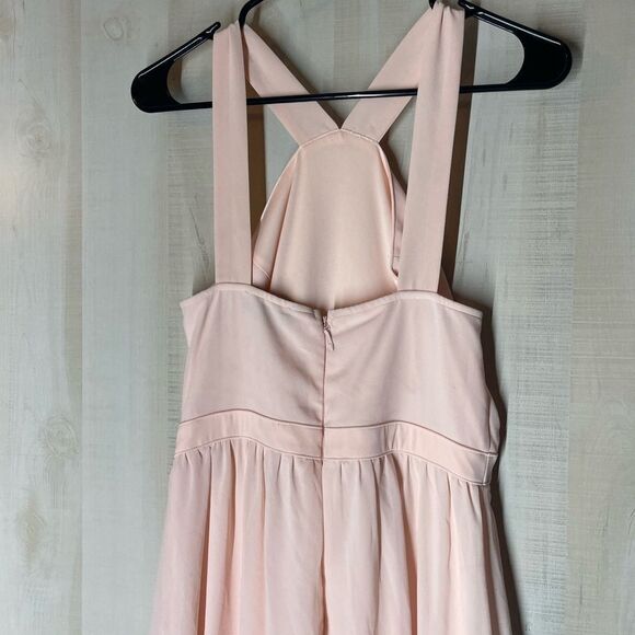 Lulus Air of Romance maxi dress blush pink peach sleeveless, size medium - Picture 8 of 16